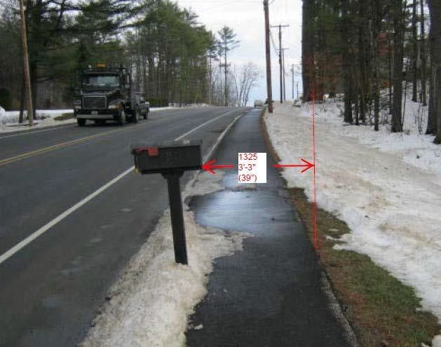 Mailbox demonstrating 3 feet 3 inches height